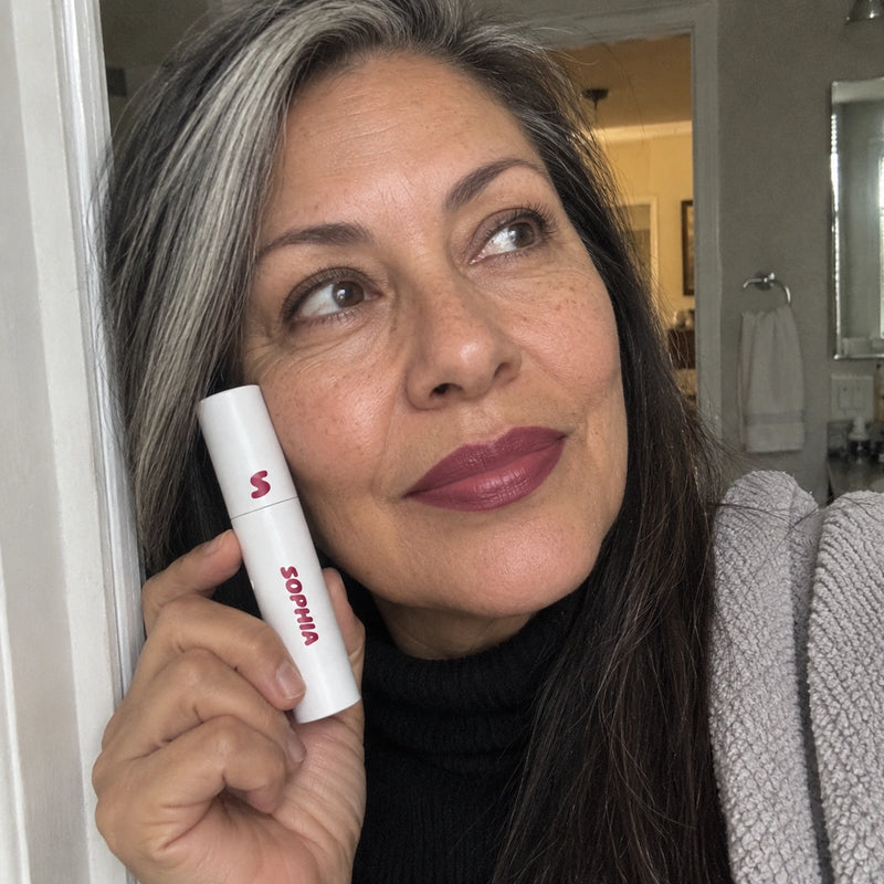 Luna K. wearing the peel and stay lip stain