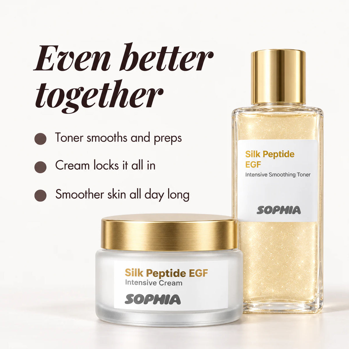 Silk Peptide EGF Toner for Mature Skin
