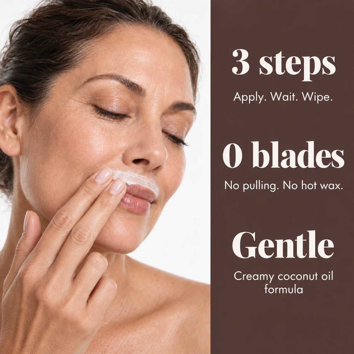 Gentle Coconut Oil Facial Hair Removal Cream